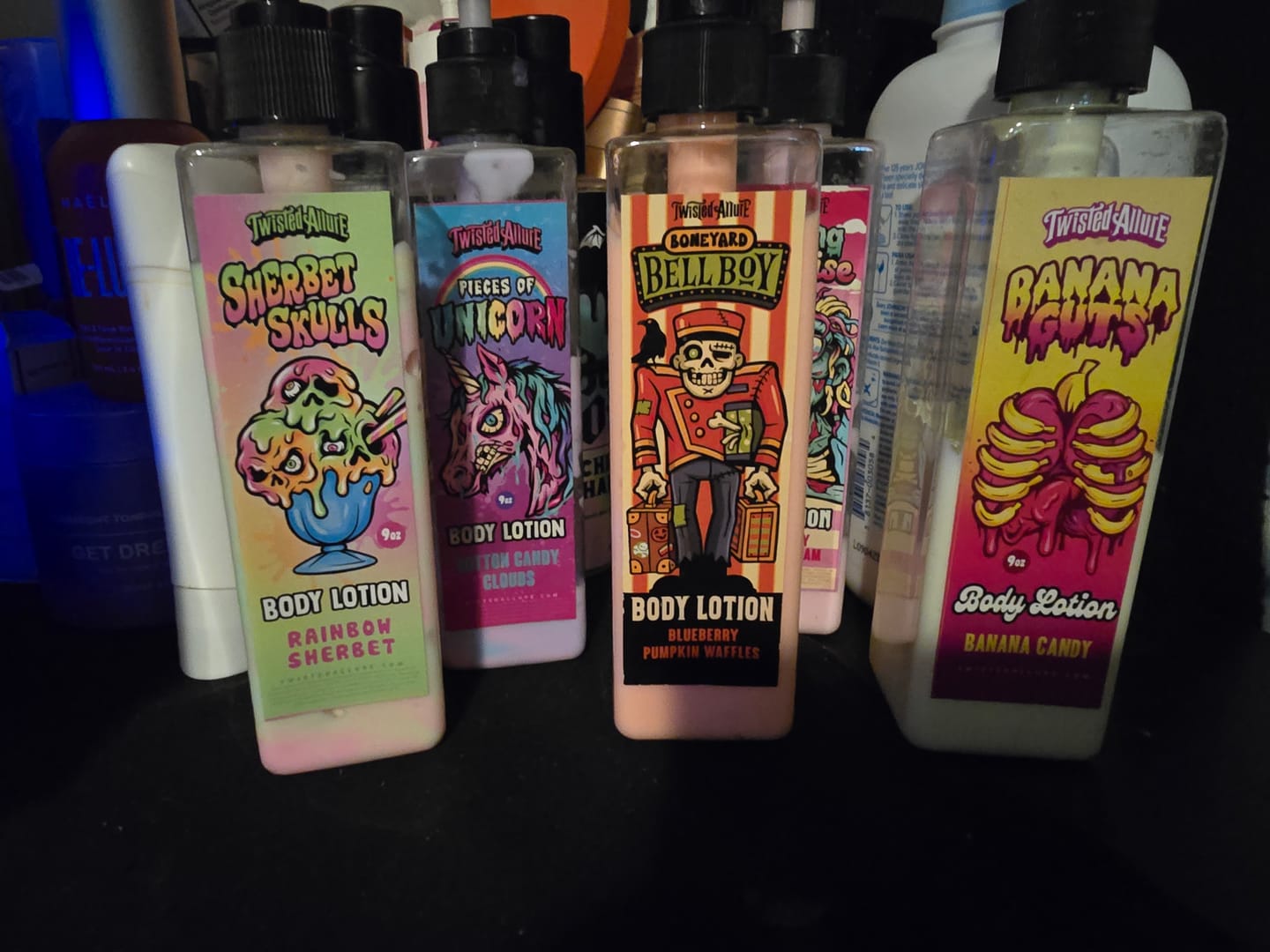 Customer photo review of Sherbet Skulls Body Lotion