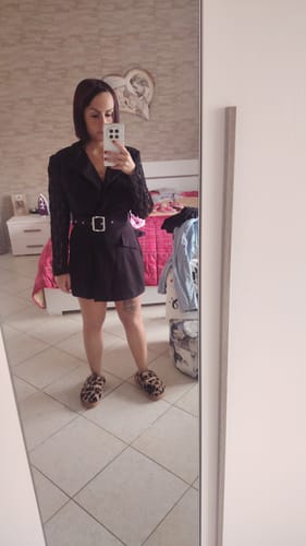 Customer photo review of Tutina abito con manica di pizzo