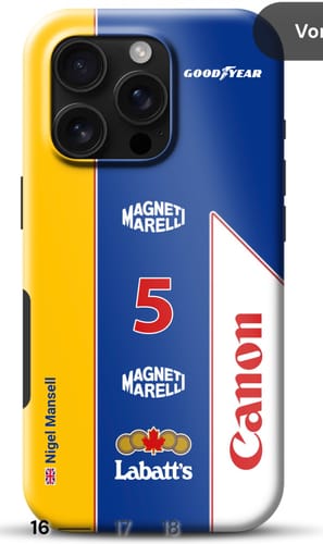Kundenbewertung mit Foto zu F1 Williams FW14B 1992 Mansell Champion Livery - Individuelle Premium Hülle für iPhone