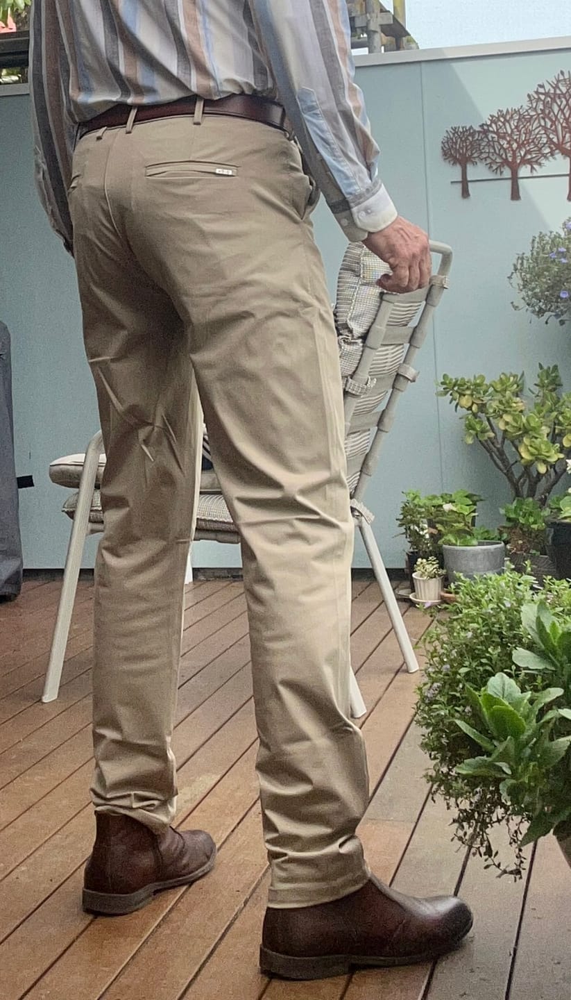 Customer photo review of Elite Performance Pants - Dune