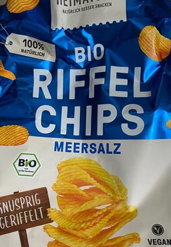 Kundenbewertung mit Foto zu Bio Riffel Chips Meersalz
