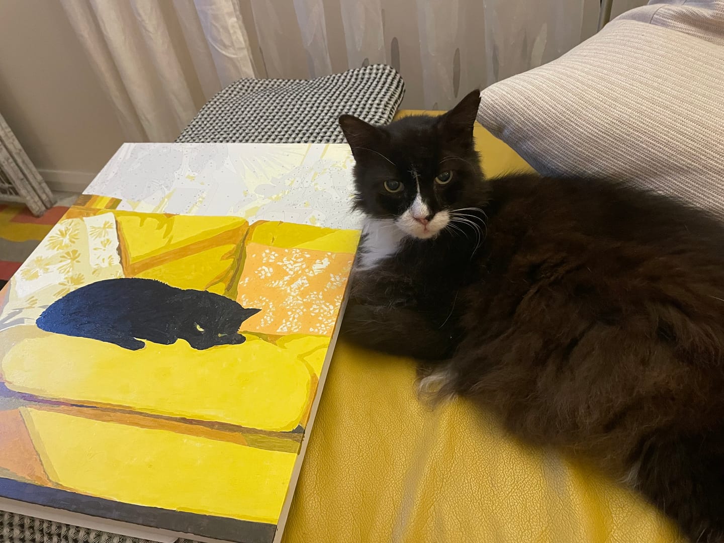 Customer photo review of Yellow couch | Paint by Number