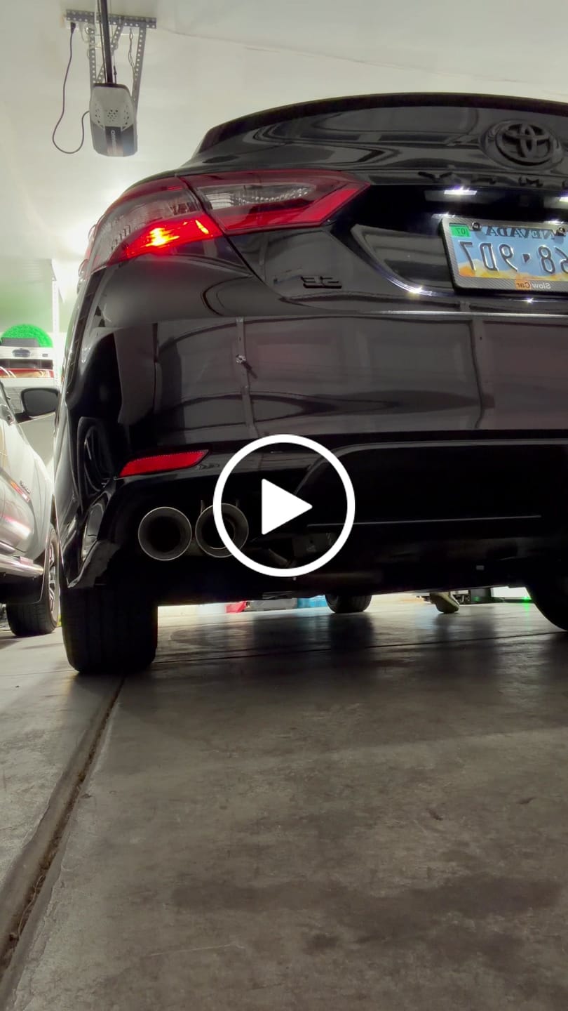 Customer video review of 2018-2024 Toyota Camry SE Muffler Delete Single Exit Axle Back Dual Tips Exhaust