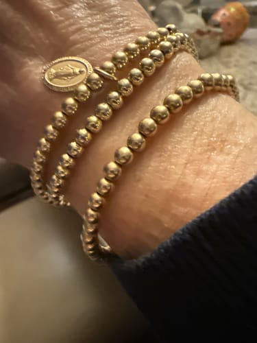Customer photo review of blessed mary juno bracelet (4mm)