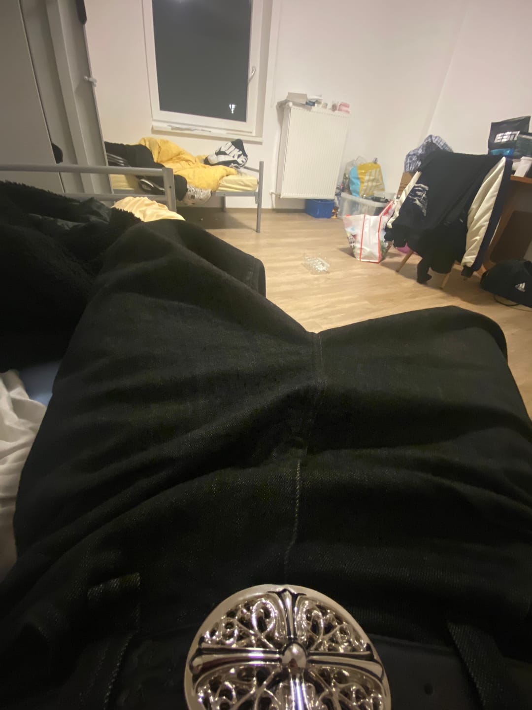 Customer photo review of Raw Baggy Denim Jeans Black