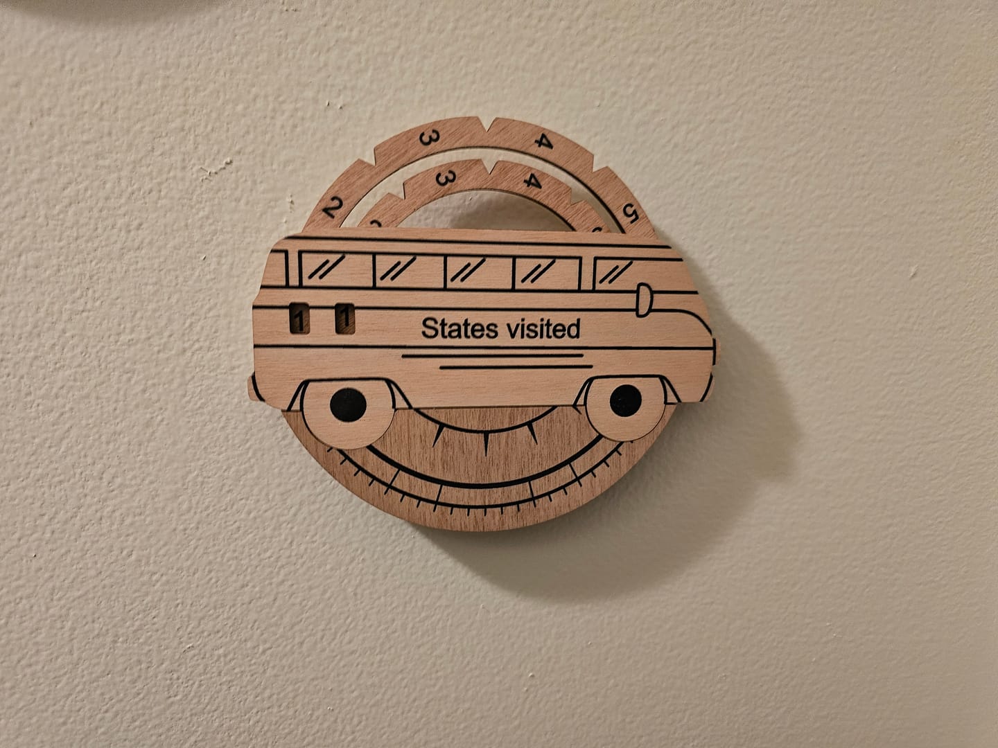 Customer photo review of Travel Tracker 3D Wooden USA Map