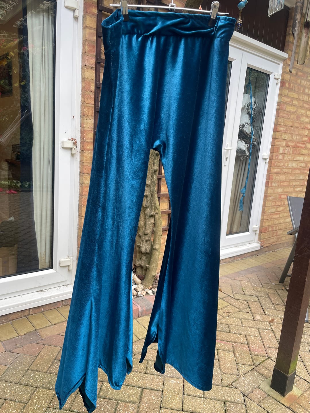 Customer photo review of Plain Stretch Velvet Fabric