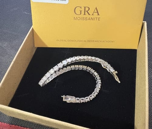 Customer photo review of GL 2MM 3MM 4MM 5MM 6.5MM Moissanite Diamond Tennis Chain Bracelet