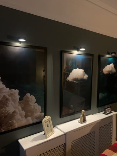 Customer photo review of Teal Clouds Set of 3 Prints