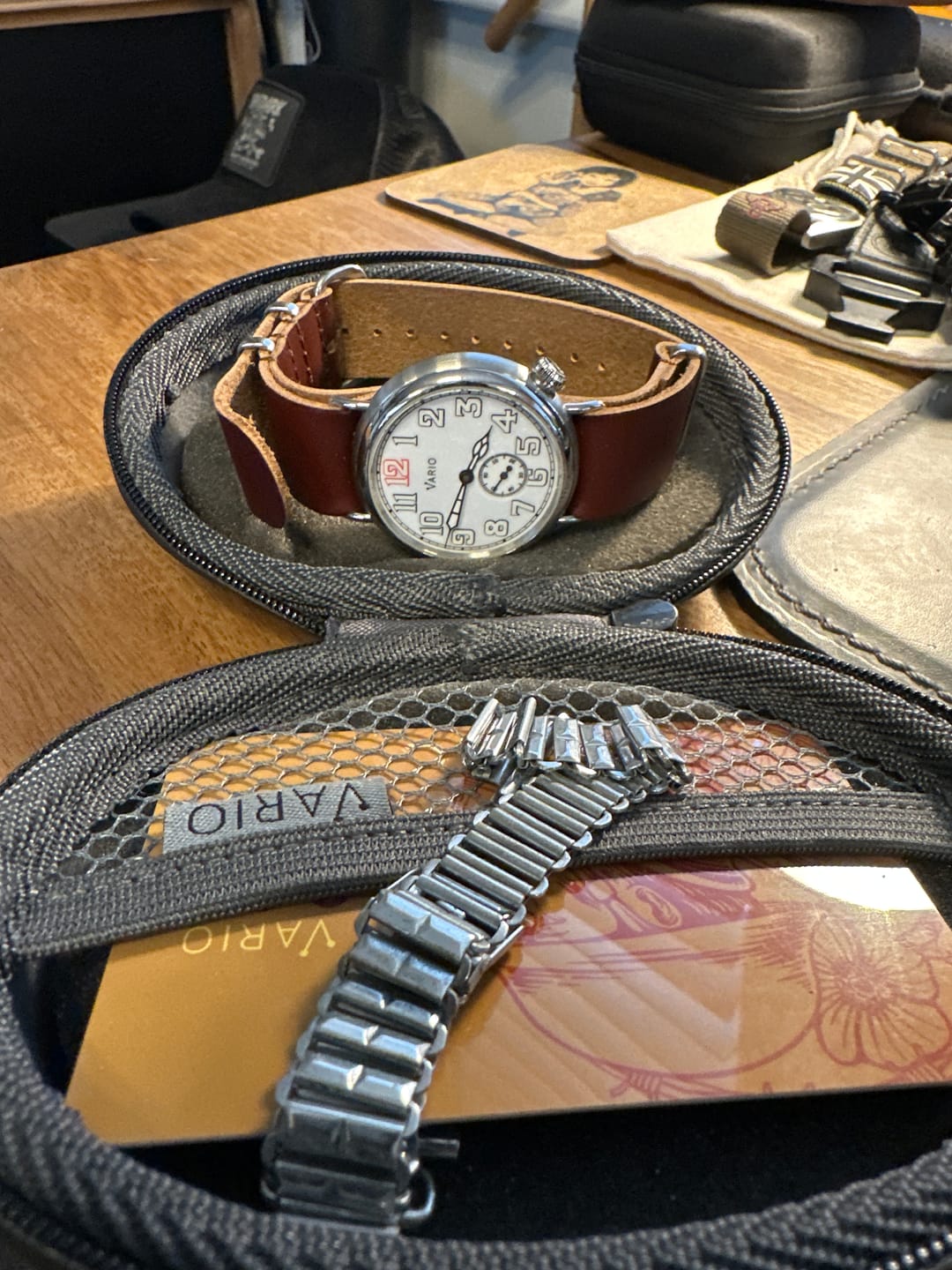 Customer photo review of Leather Military Style Strap - Chestnut Brown or Black