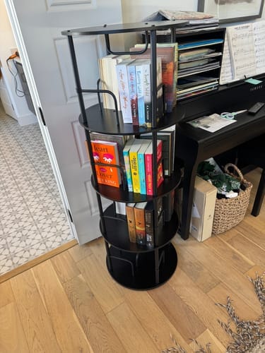 Customer photo review of Flycity 5 Tier Rotating Bookshelf With 360° Spinning Display