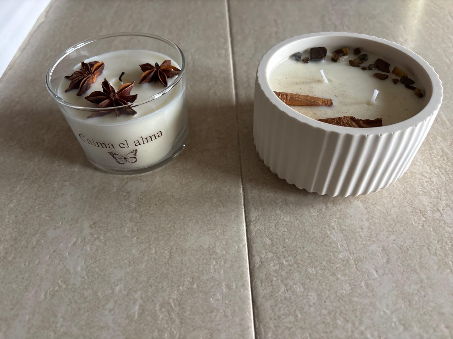 Customer photo review of Vela aromática personalizada