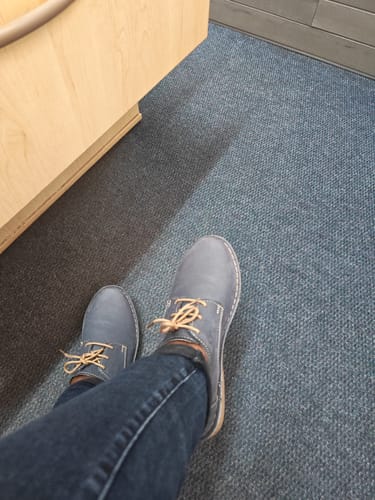 Customer photo review of VELLIES AZIBO (NUDE SOLE) LADIES NAVY