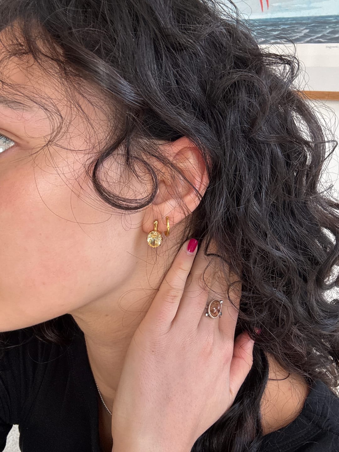 Customer photo review of The Romy Earrings