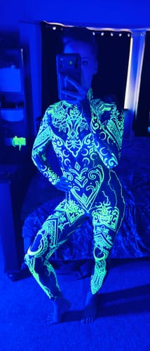Customer photo review of Soul Malediction Green Cyber Costume