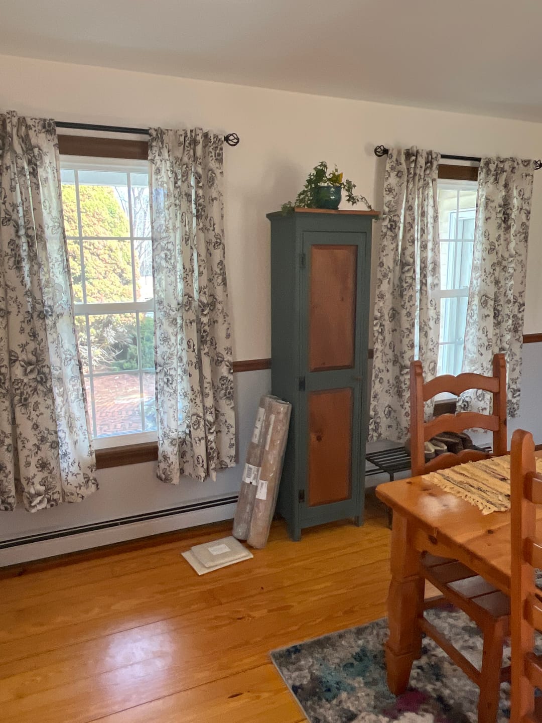 Customer photo review of Peony Print Linen Blend 3-in-1 Curtains