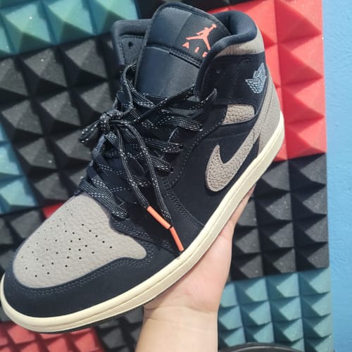 Customer photo review of Air Jordan 1 Mid Black Olive Grey