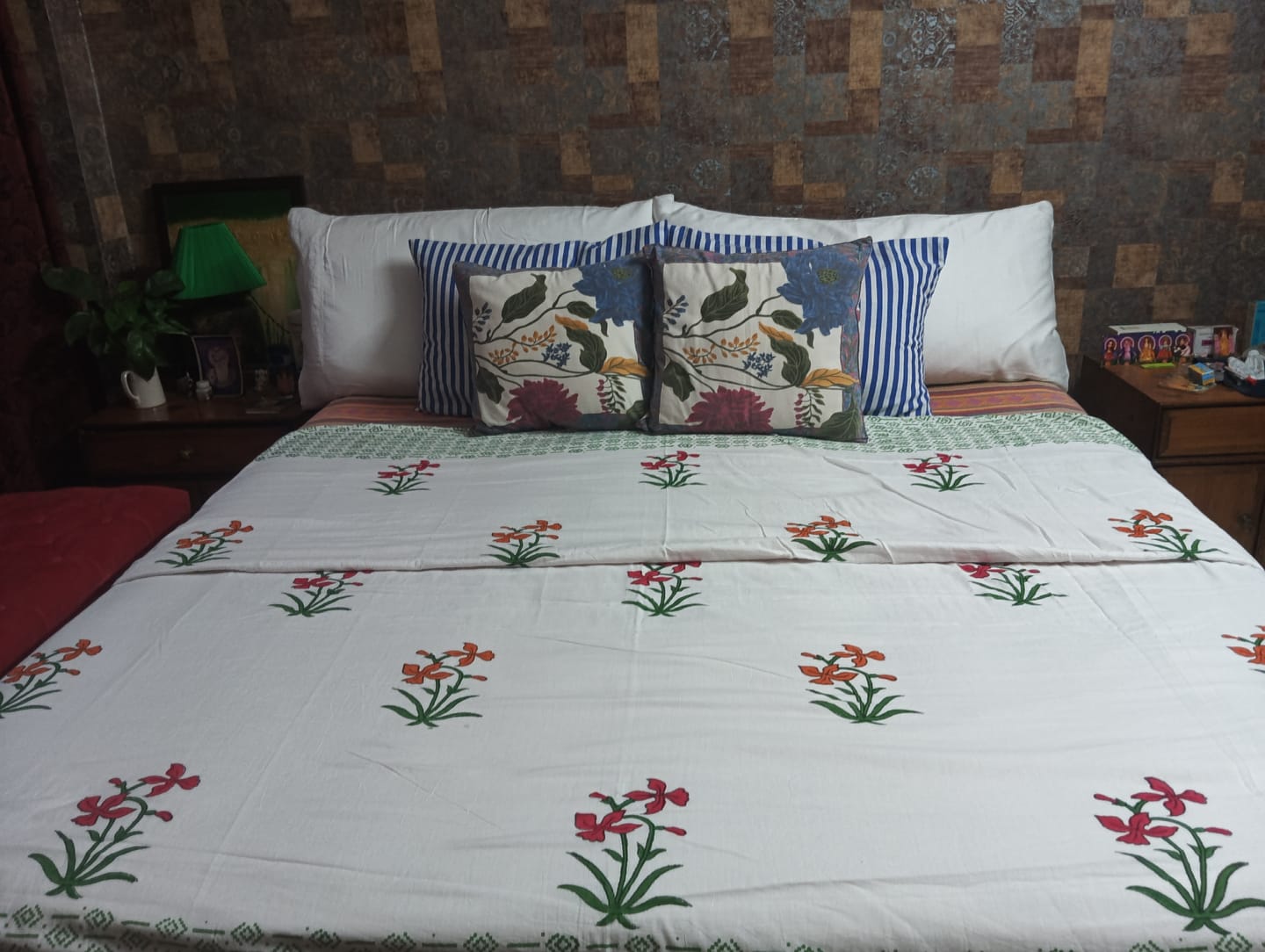 Customer photo review of Manchali Hand Block Print Cotton Dohar AC Blanket