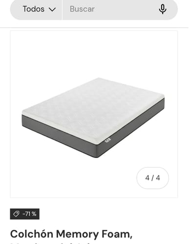 Reseña de cliente del colchón Zinus Air Flow Memory Foam, con cubierta blanca acolchada y costados de color gris oscuro.