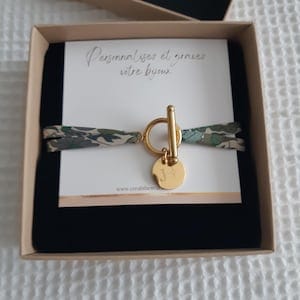 Customer photo review of Bracelet liberty fermoir en T personnalisé médaille gravée
