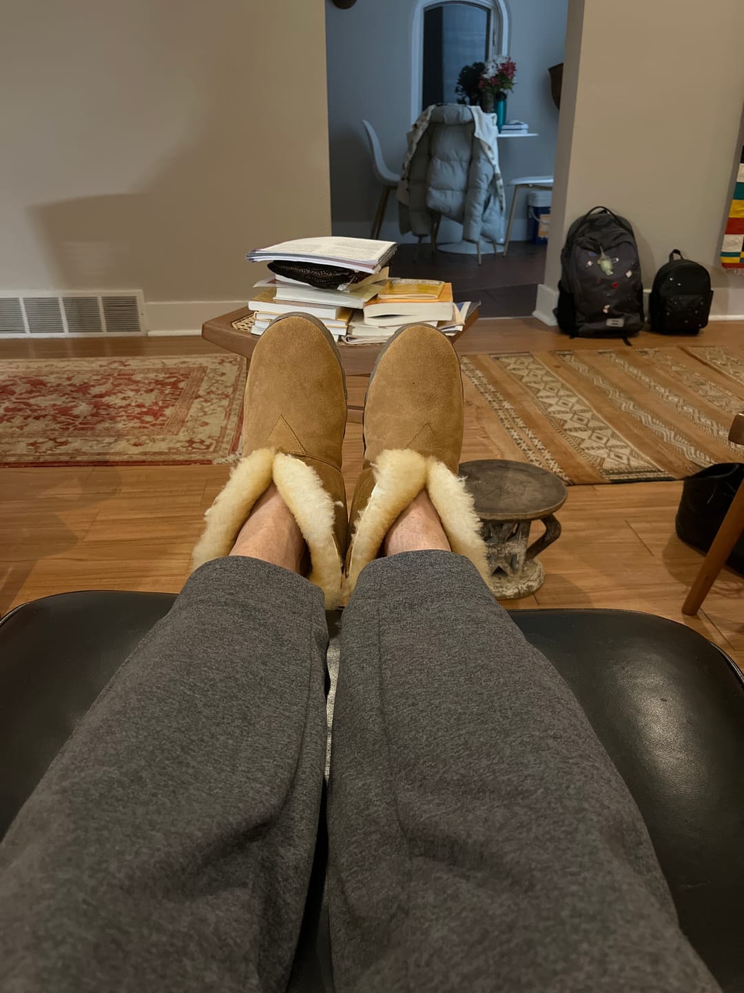 Customer photo review of Men's Sheepskin Bootie