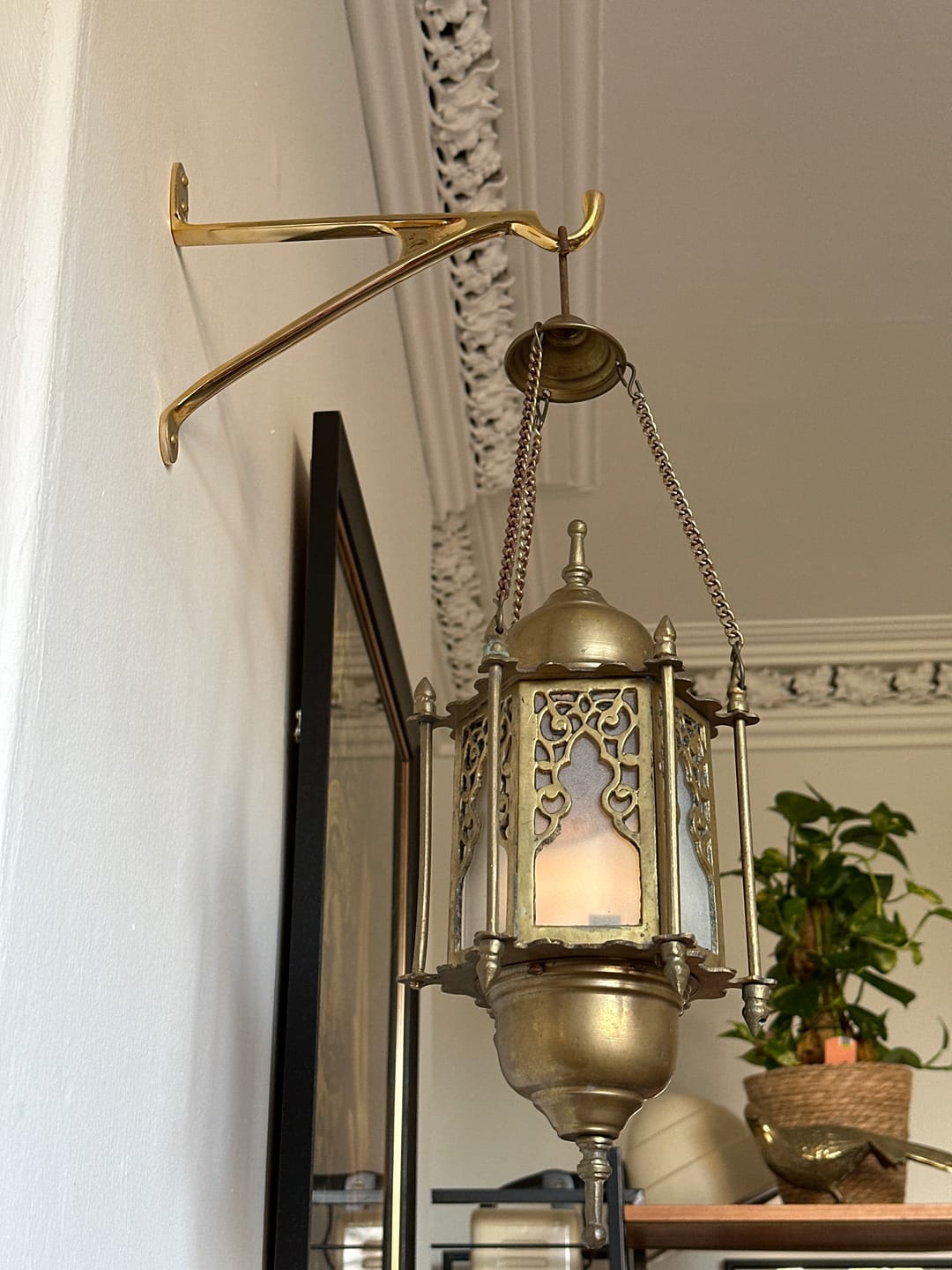 Customer photo review of 7 & 10 Inch Cast Brass Hanging Hook Bracket