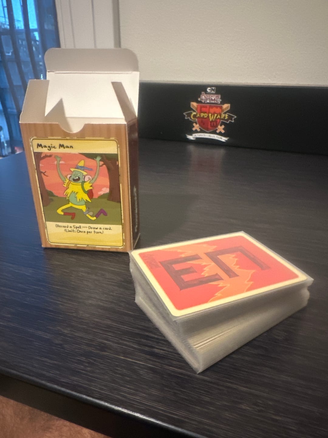 Customer photo review of Clear Matte Standard American Card Sleeves
