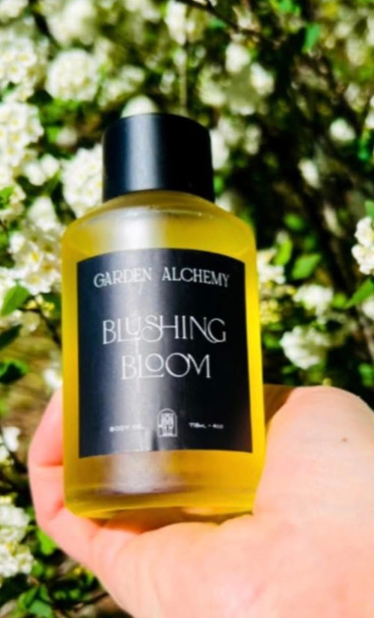 Customer photo review of BLUSHING BLOOM PERFUME BODY OIL