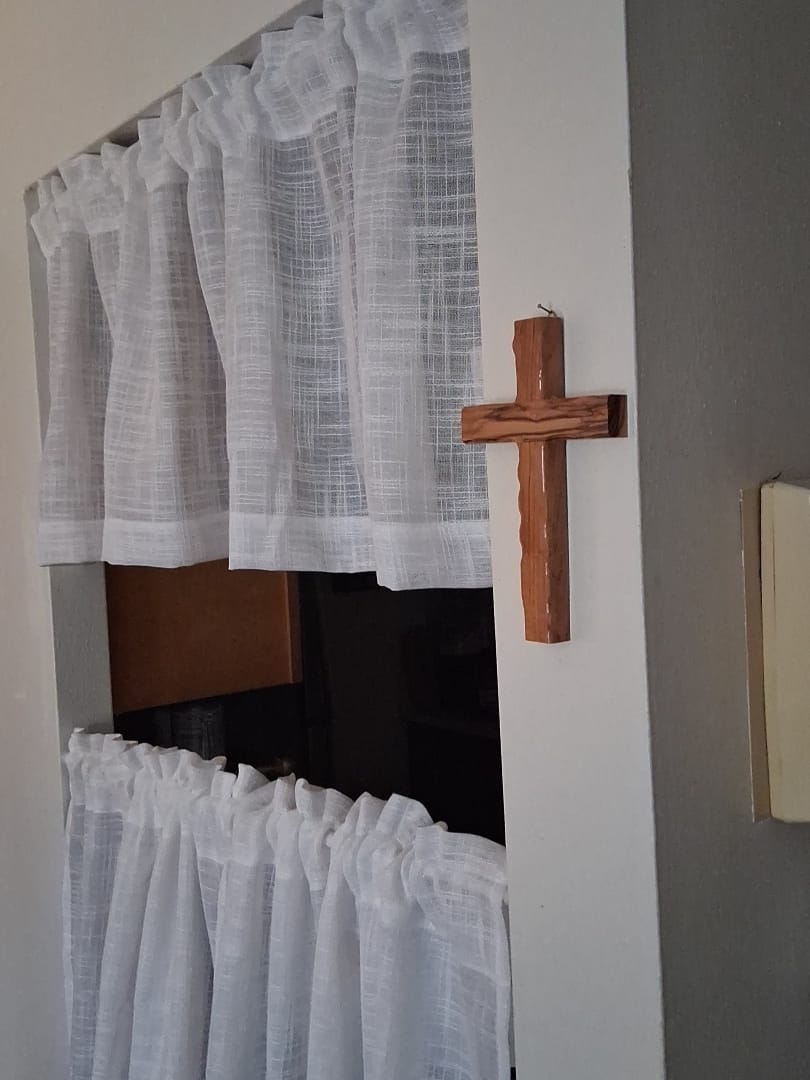 Customer photo review of Olive Wood Wall Cross