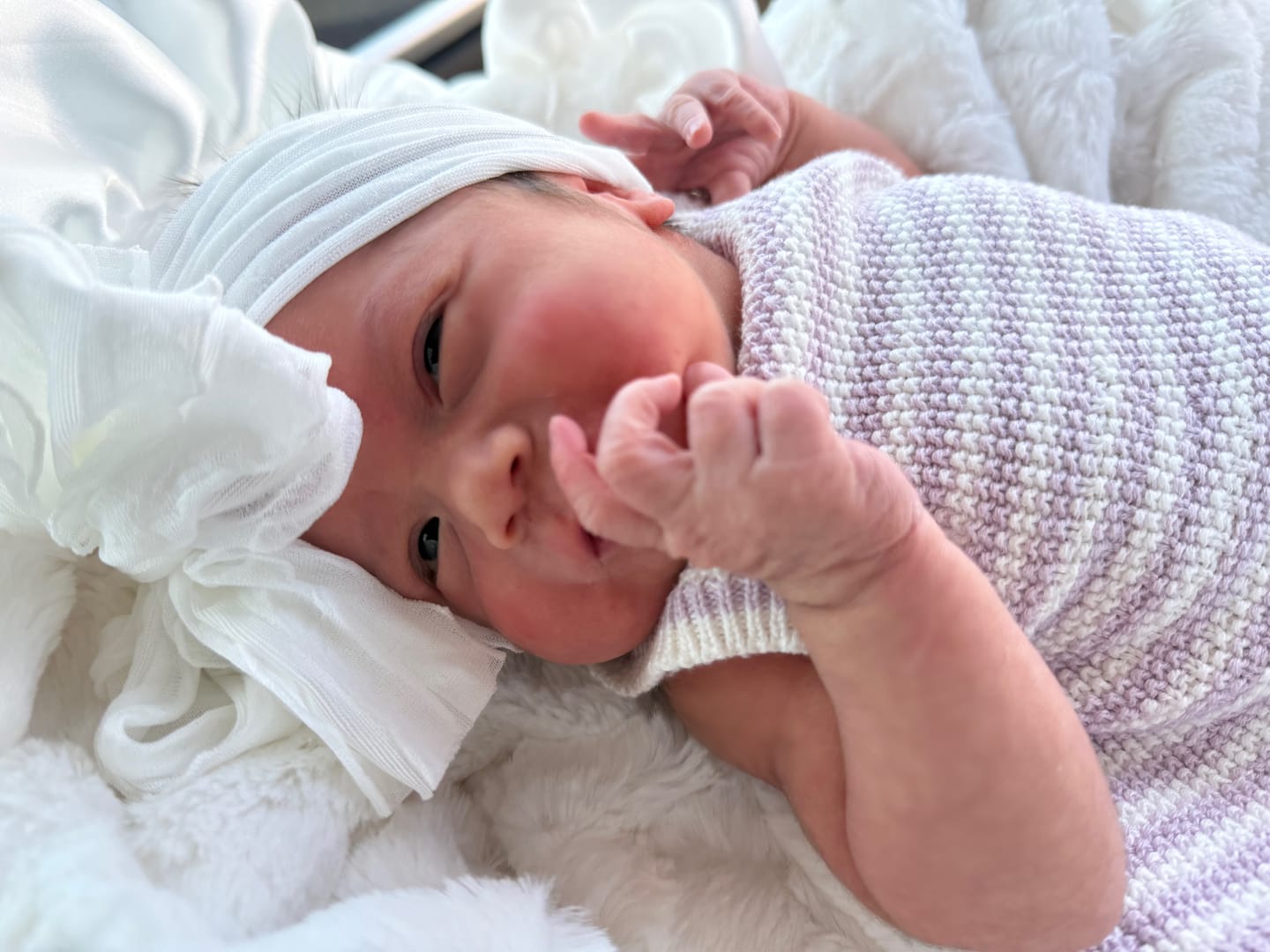Customer photo review of Pearl Ruffled Headband