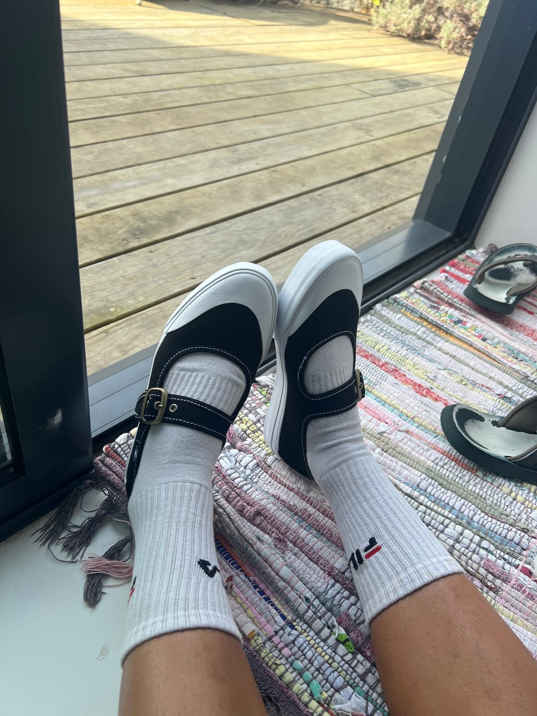 Customer photo review of Vans Mary Jane Black True White