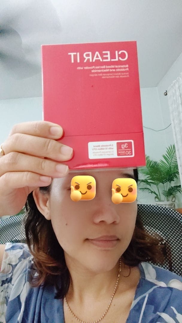 Customer photo review of Ventamin Clear It+: Doctor-Formulated Drink Mix for Acne & Breakout Control