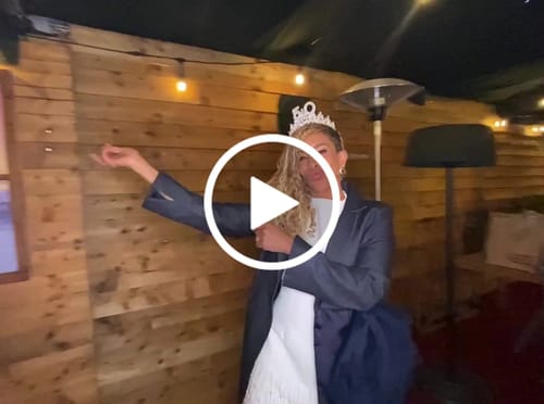 Customer video review of Denim Tulle Detail Blazer