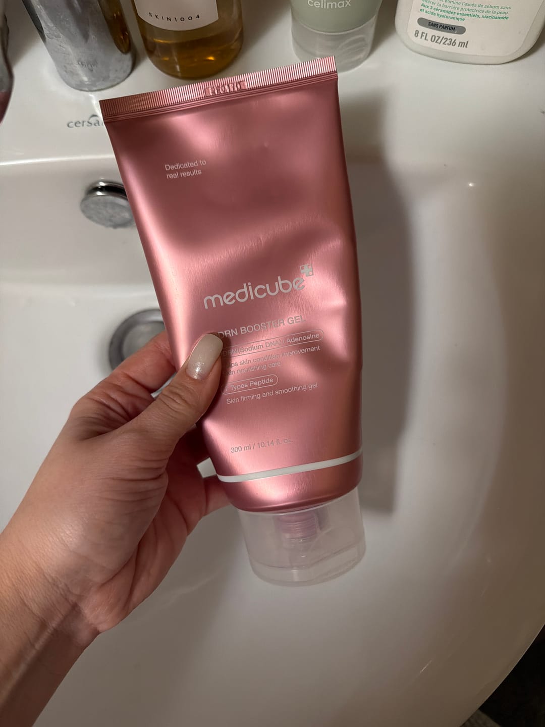 Customer photo review of Gels-būsteris ar PDRN mikrostrāvas ierīcei Medicube PDRN Booster Gel