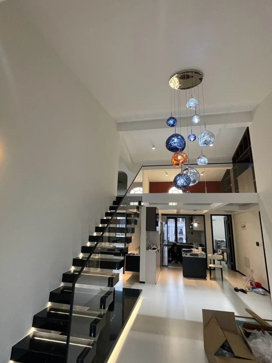 Customer photo review of Tambora Lava Pendant Light(Mixed Sizes), Bulb Version