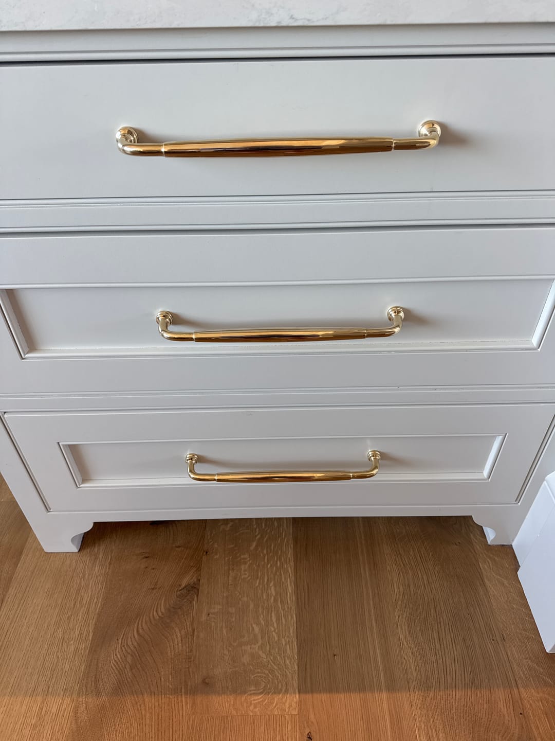 Customer photo review of Classic Cabinet Pulls - Unlacquered Brass Polished