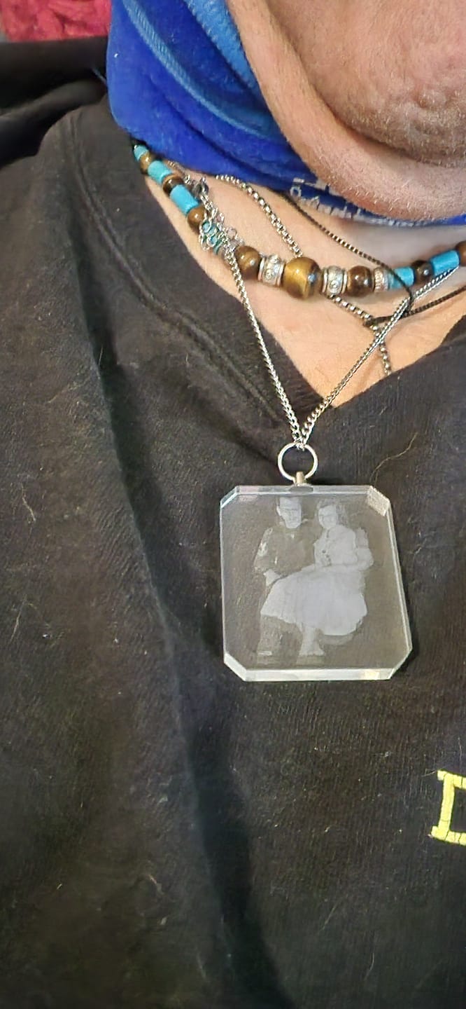 Customer photo review of For Memorial - I Will Carry You With Me Until I See You Again Transparent Photo Custom Necklace