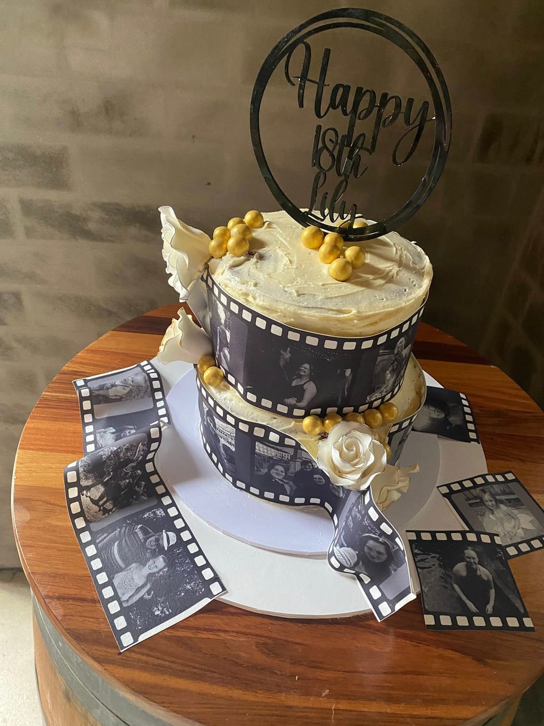 Customer photo review of Film Reel - Custom Edible Icing Image