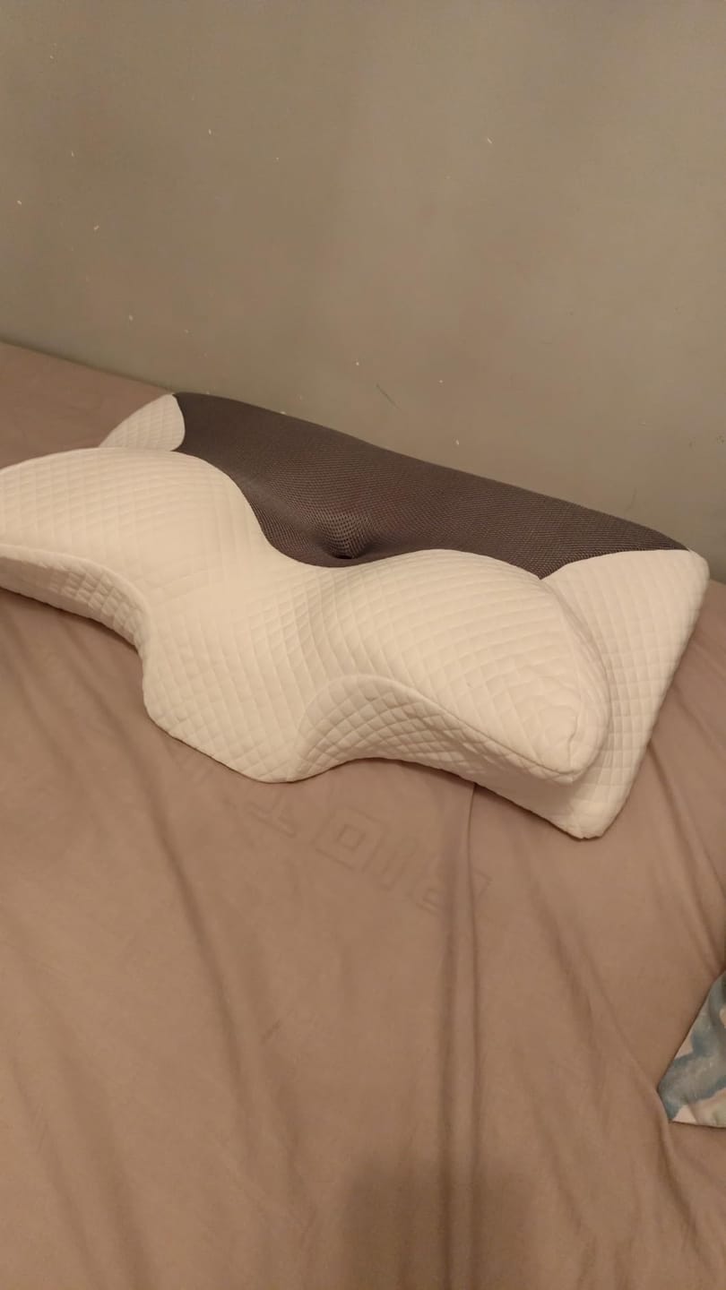 Customer photo review of Almohada Cervical Anti Ronquidos + Funda Almohada Gratis Regalo