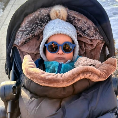 Customer photo review of NEW Sölar Mini: Round Baby Sunglasses