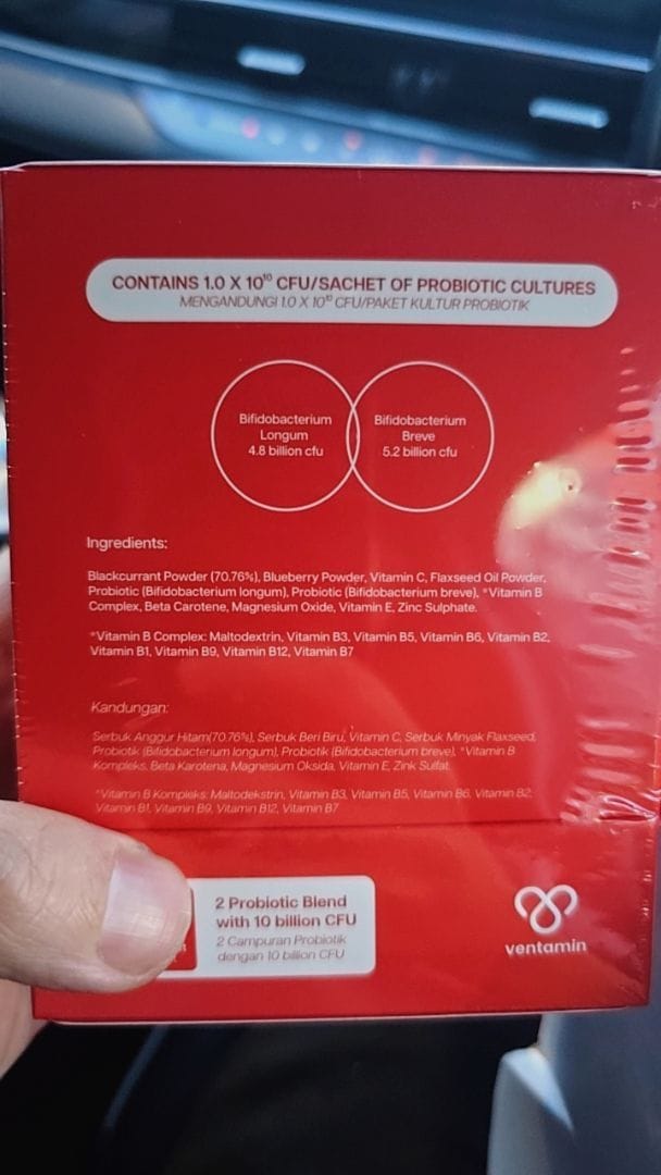 Customer photo review of Ventamin Clear It+: Doctor-Formulated Drink Mix for Acne & Breakout Control