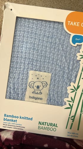 Customer photo review of Natural Bamboo Knitted Blanket