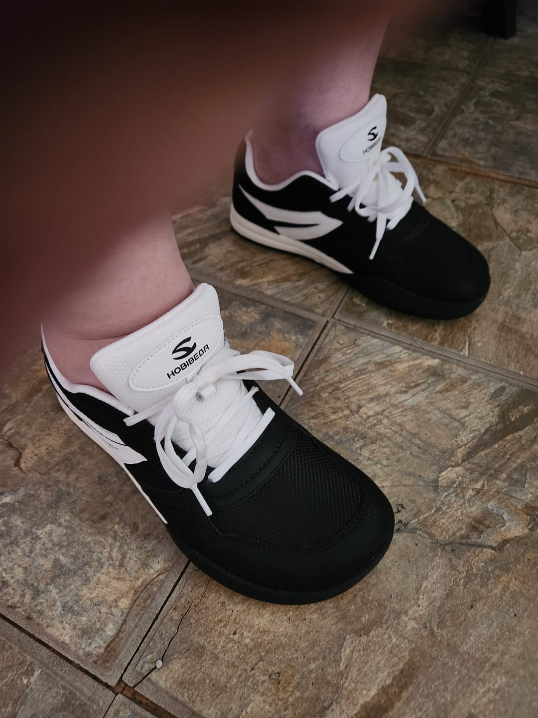 Customer photo review of Heather - Wide Toe Sneakers