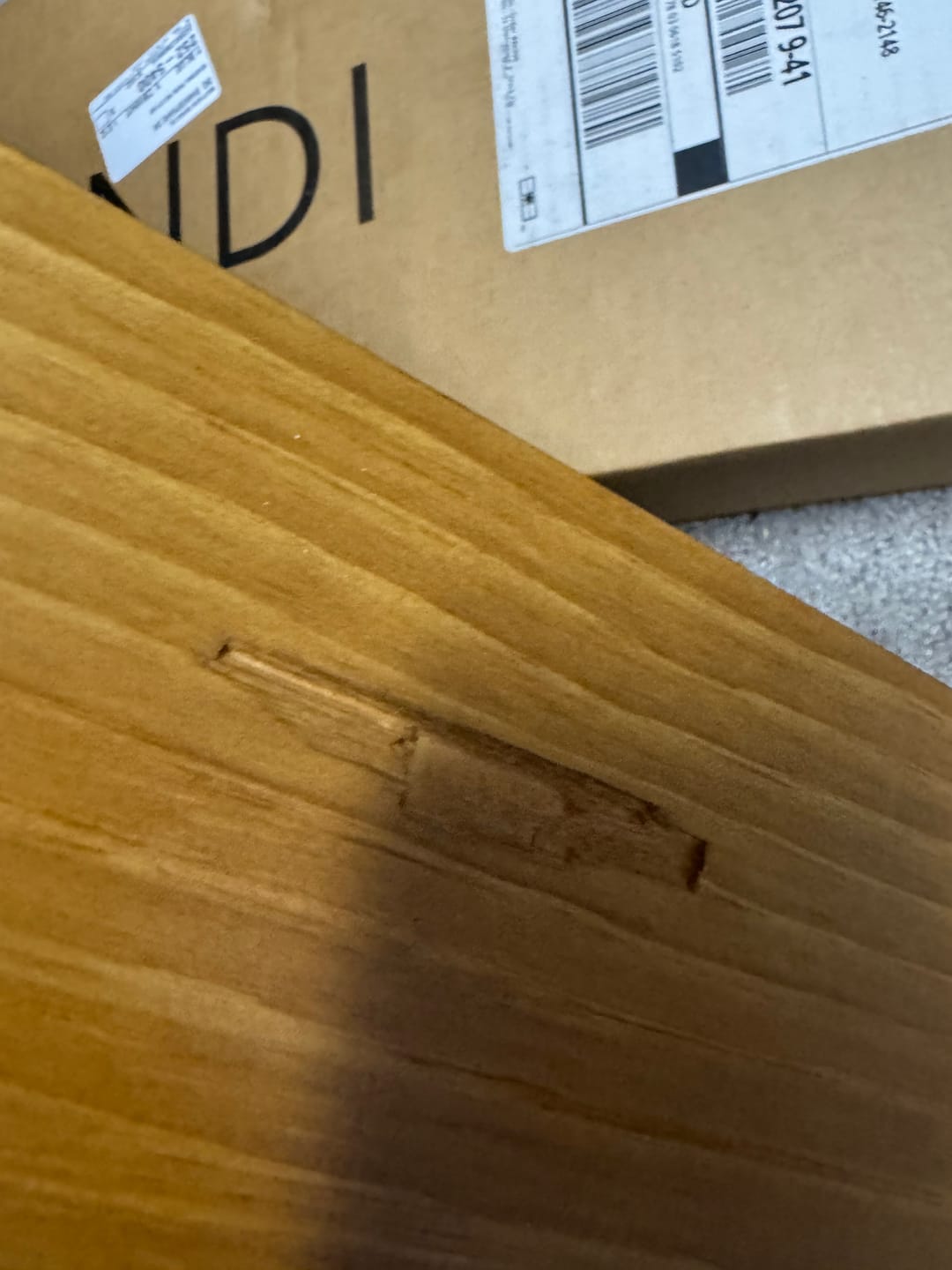 Customer photo review of Distressed 3" Thick Floating Shelves