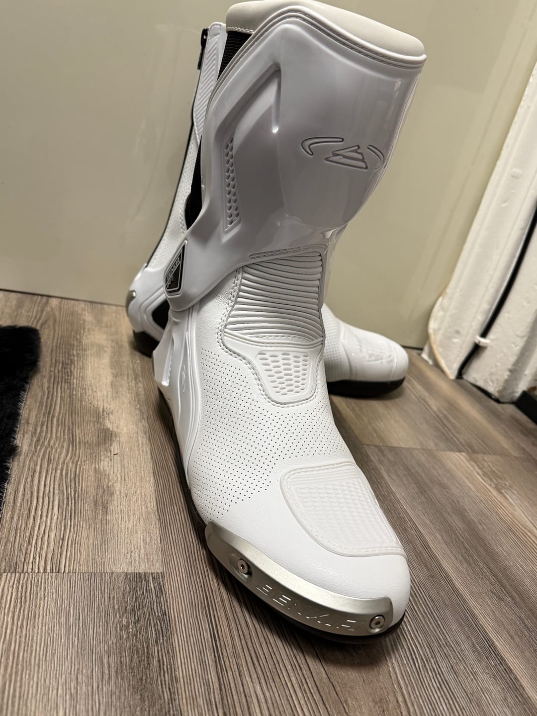 Customer photo review of Motorcycle Riding Boots White