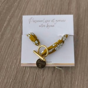Customer photo review of Bracelet liberty fermoir en T personnalisé médaille gravée