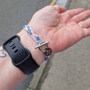 Customer photo review of Bracelet liberty fermoir en T personnalisé médaille gravée