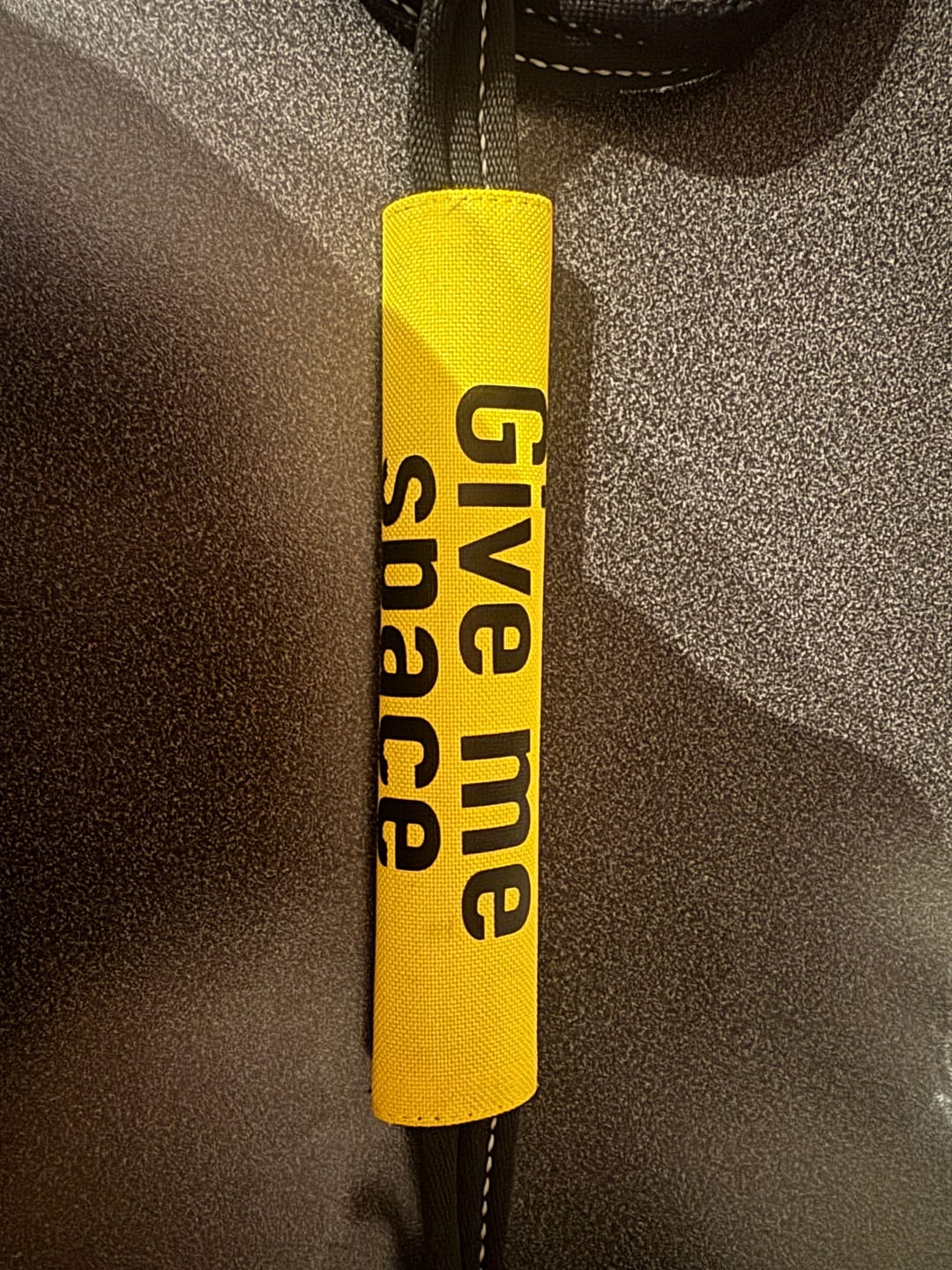 Customer photo review of Give Me Space Dog Yellow Lead Slip Cover