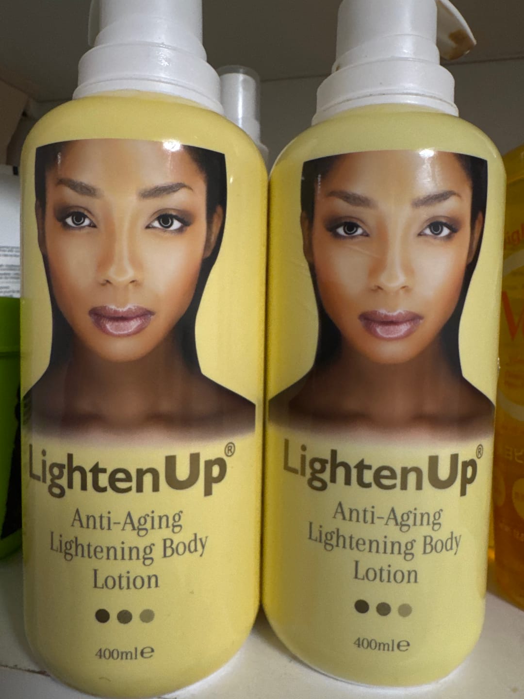 Customer photo review of LightenUp Anti-Aging Brightening Body Lotion - 400ml