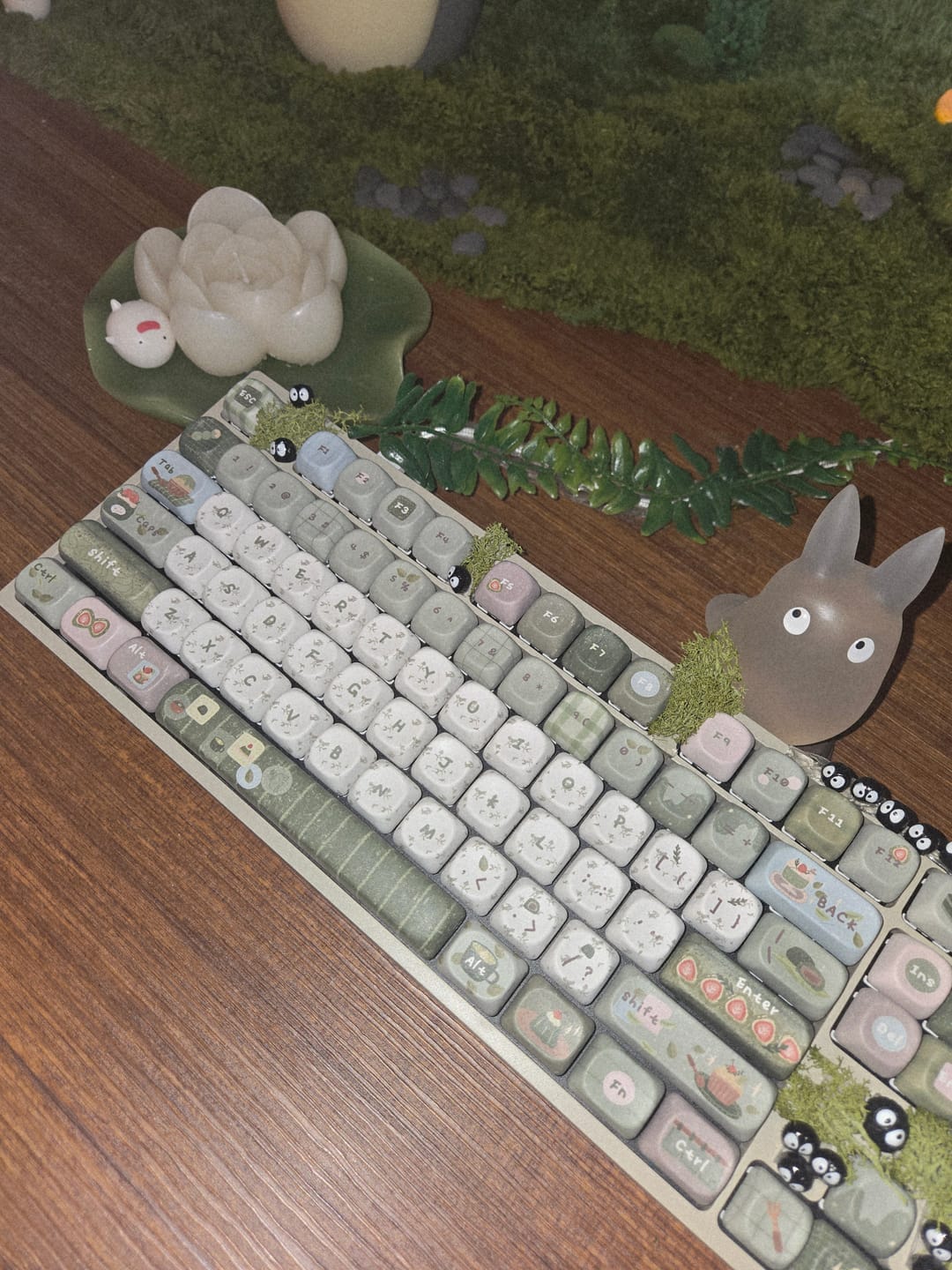 Customer photo review of KiiBOOM Sprout Picnic Keycap Set